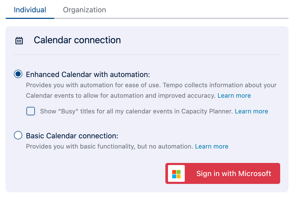 Sign in with Microsoft screen