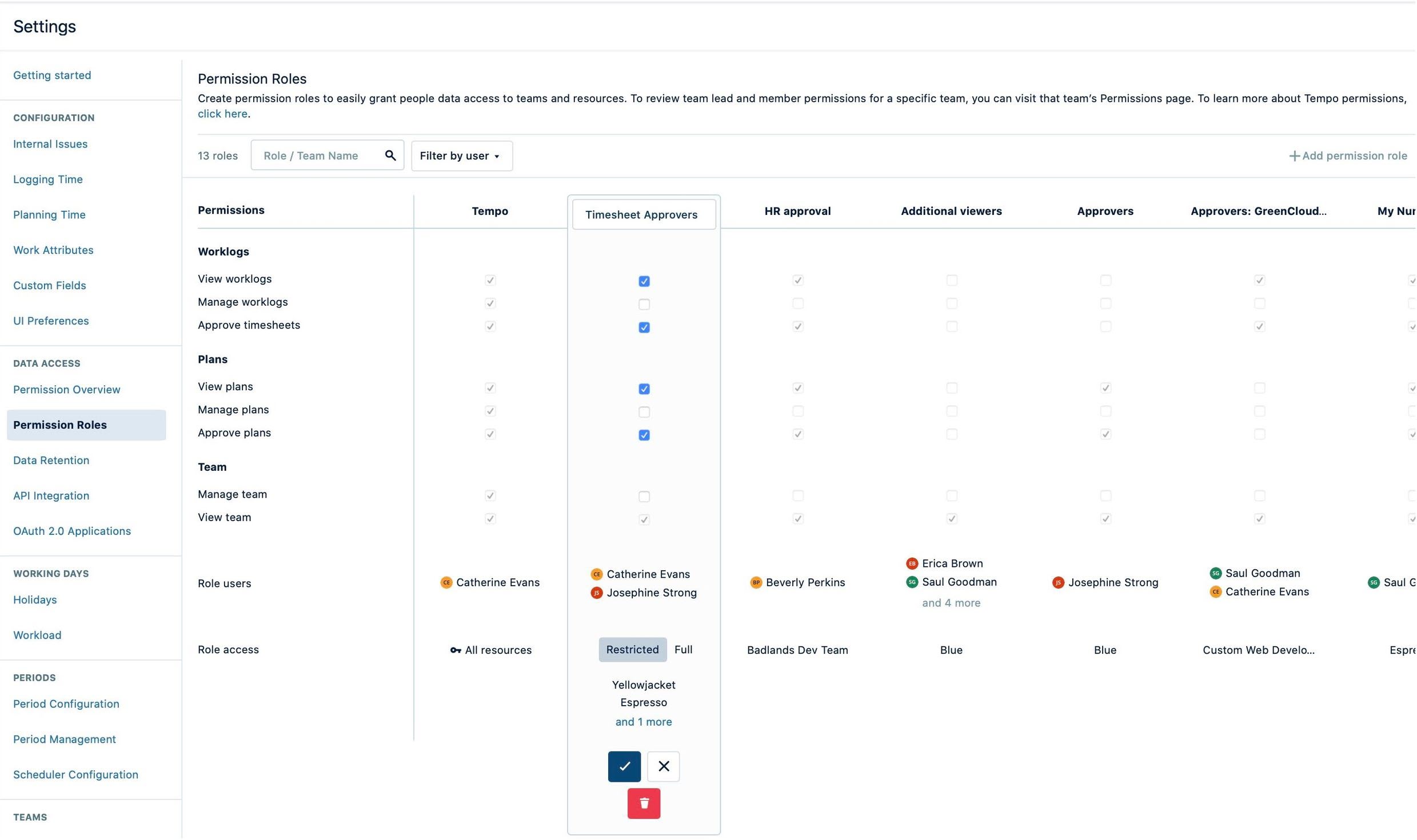 Creating a new multi-team permission role