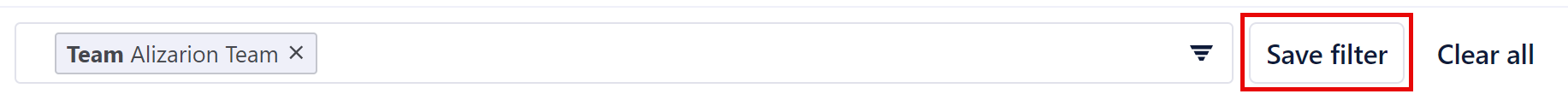 Save a filter on the Resource Planning screen