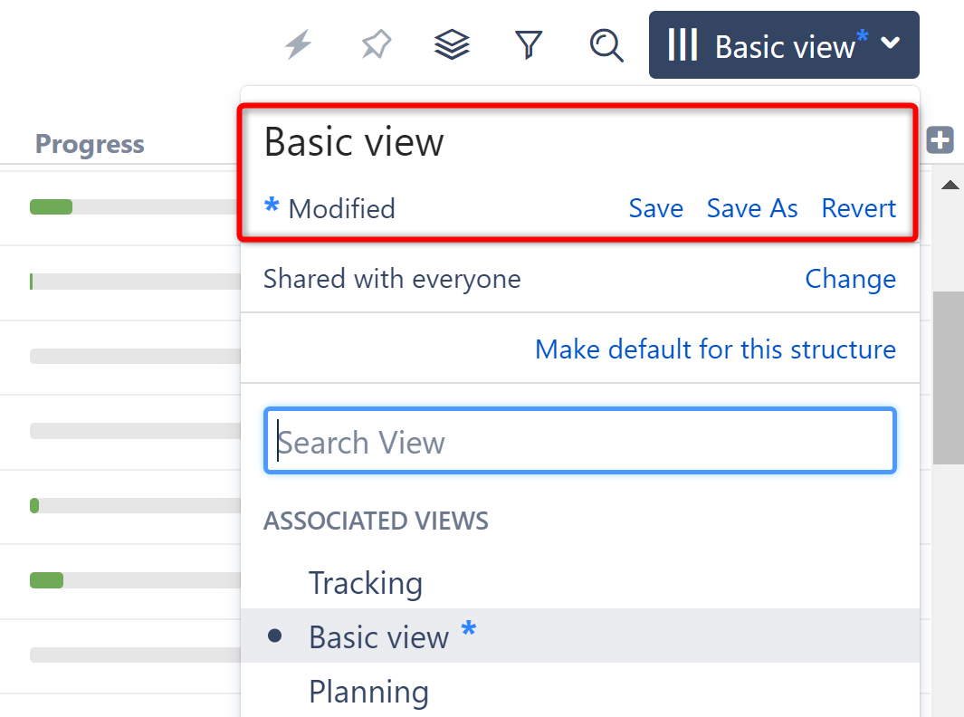 Modifying an existing view