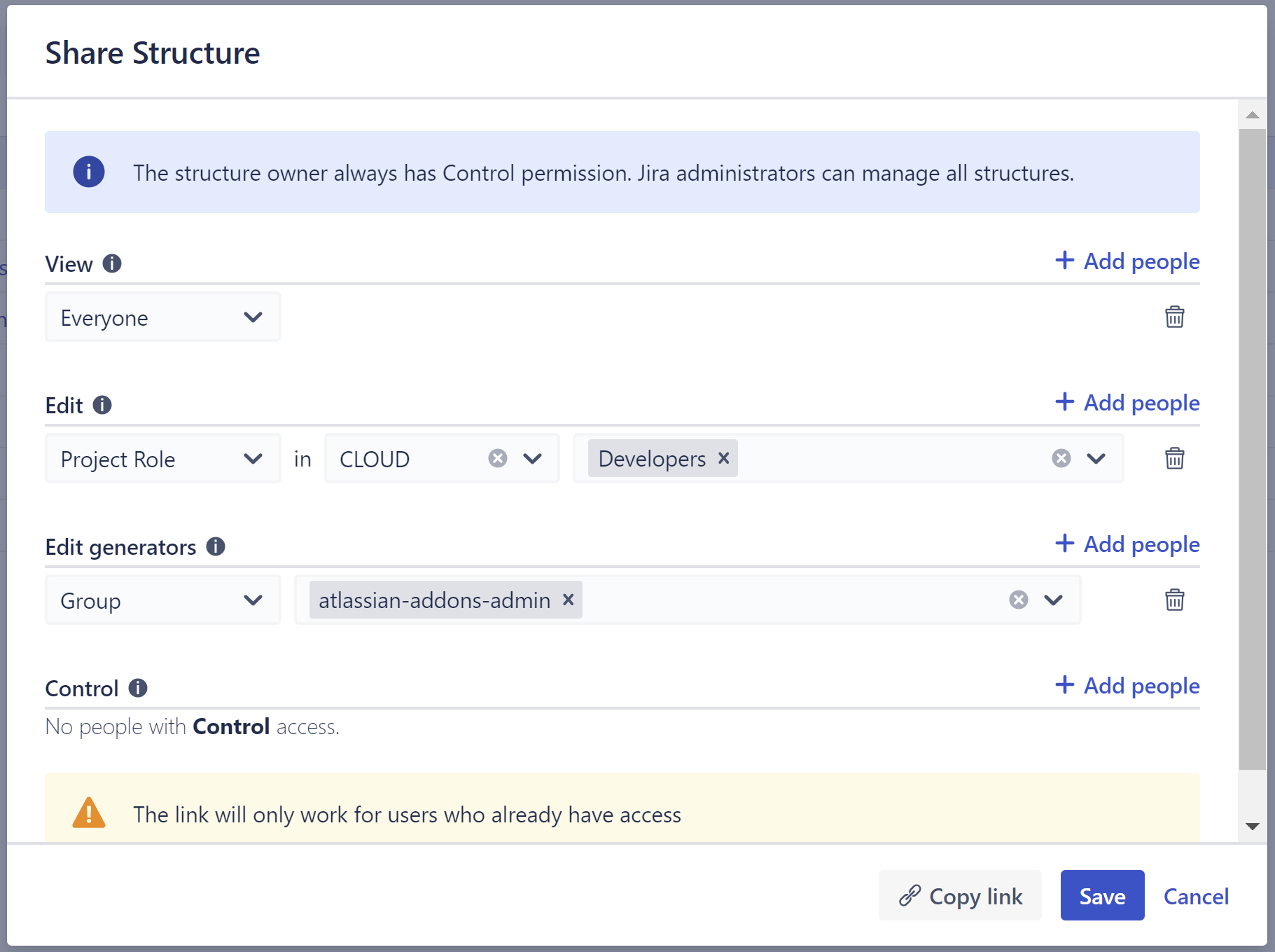 Structure Share screen