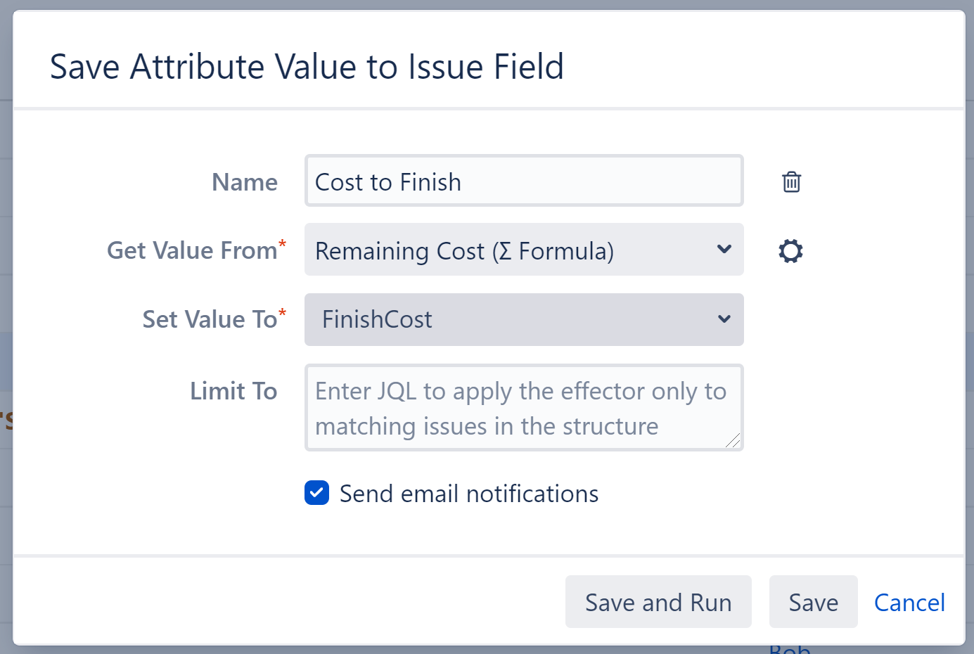 Effector Settings