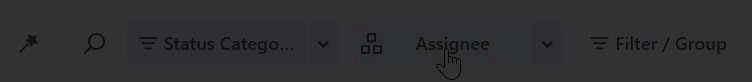Dragging an item on the Filters and Groups panel