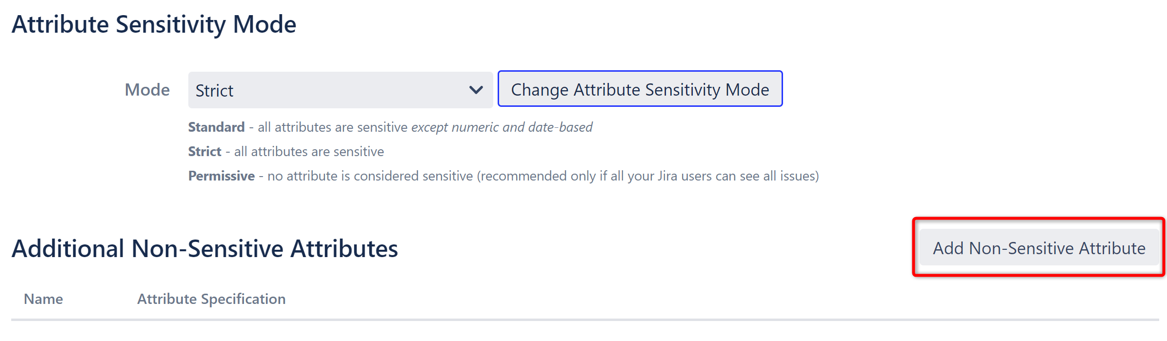 Adding additional non-sensitive attributes