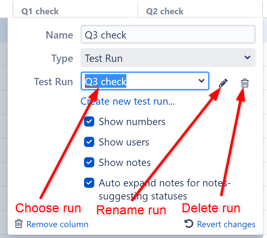 Add an existing test run to structure