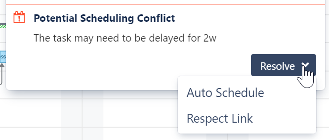 Resolving a scheduling conflict