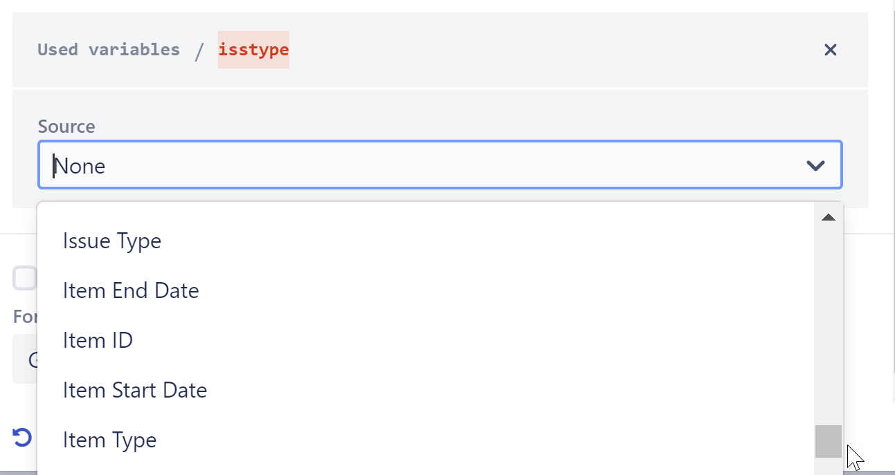 Selecting a variable source