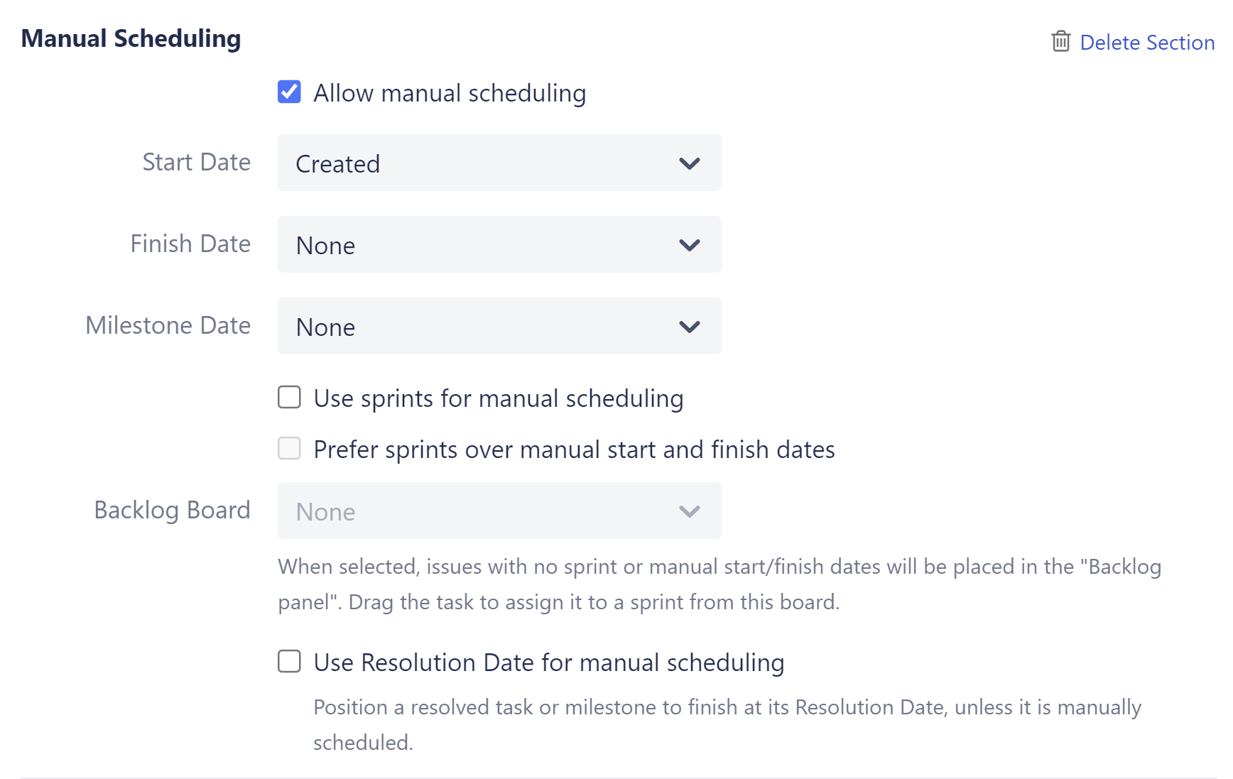 Configure custom scheduling