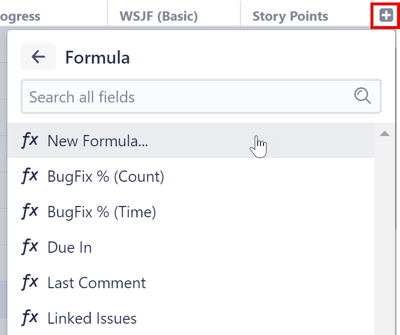 Adding a formula column to a structure