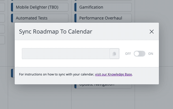 Turning calendar subscriptions on and off