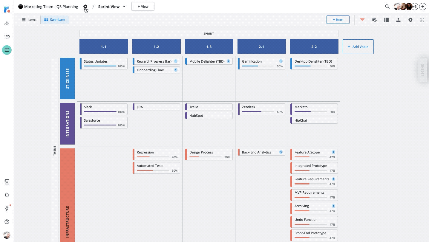 Archive a roadmap from inside a roadmap