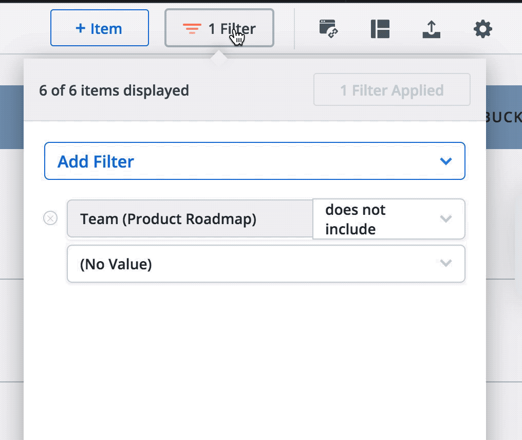 Using team member field headings in a filter