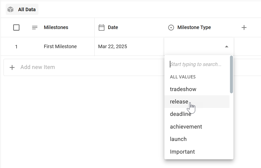 Changing a milestone type