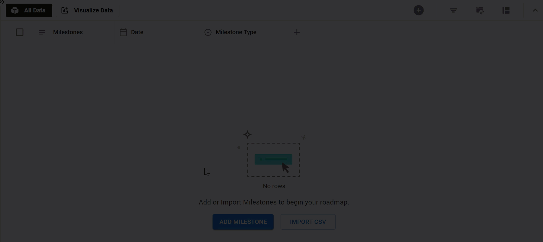 Creating new milestones from the milestones table