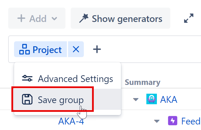 Saving a Quick Group