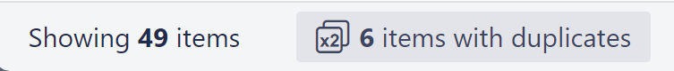 Duplicate items counter
