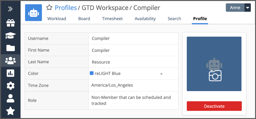 Resource profile