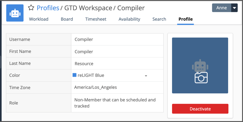 Resource profile