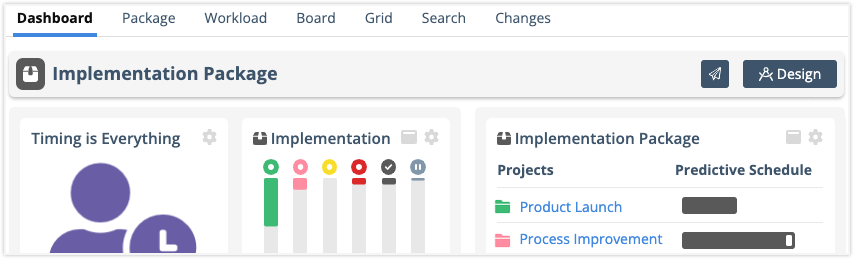 Package Dashboard Example