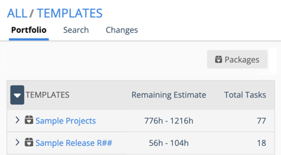 Templates collection hierarchy and views