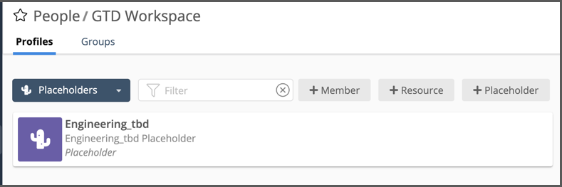 Place holders are for work that can be assigned later