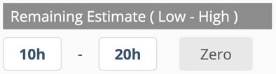 Estimate with a best case - worst case range