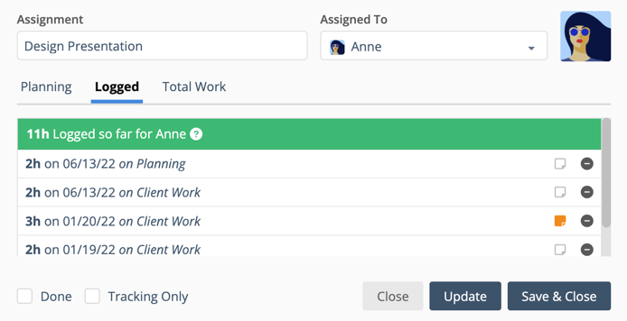 Time Tracking History