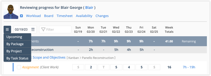 View and Update Timesheet