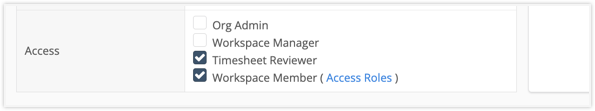 Access section in Member Profile