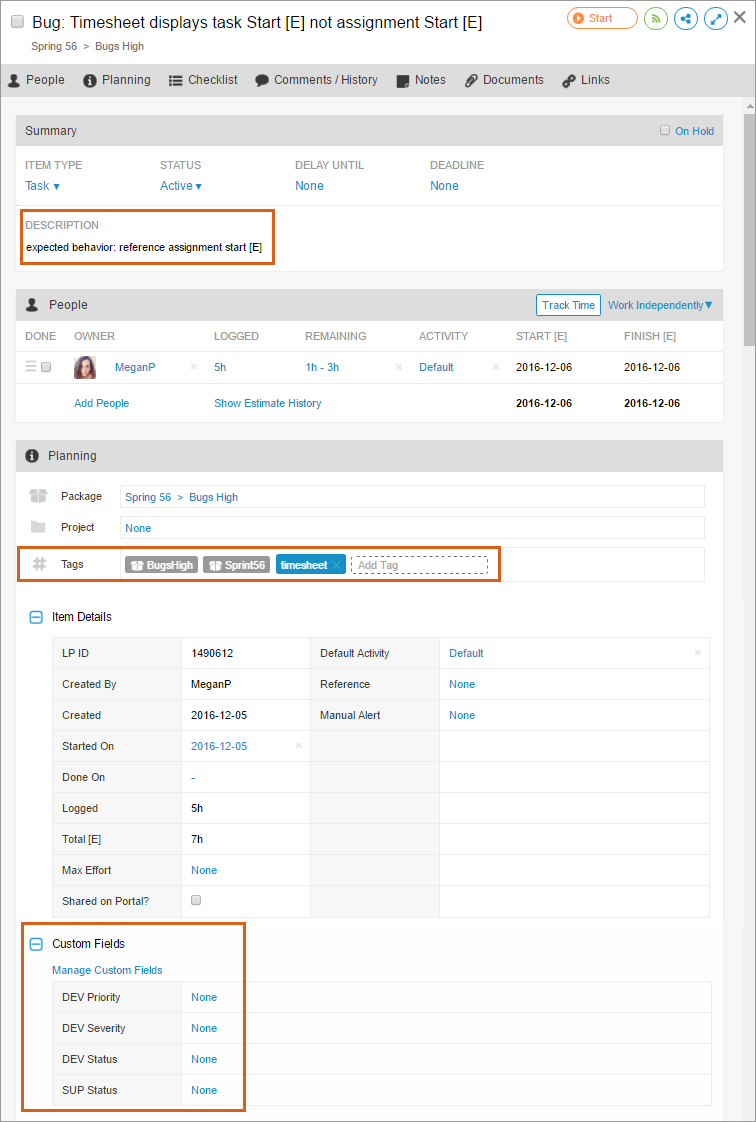 Bug Tracking in LiquidPlanner