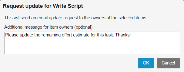 Request Update type message