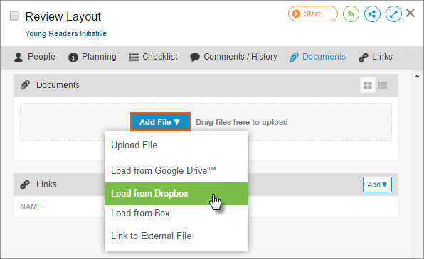 Attaching Dropbox Files in LiquidPlanner