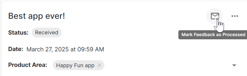 Mark feedback as processed