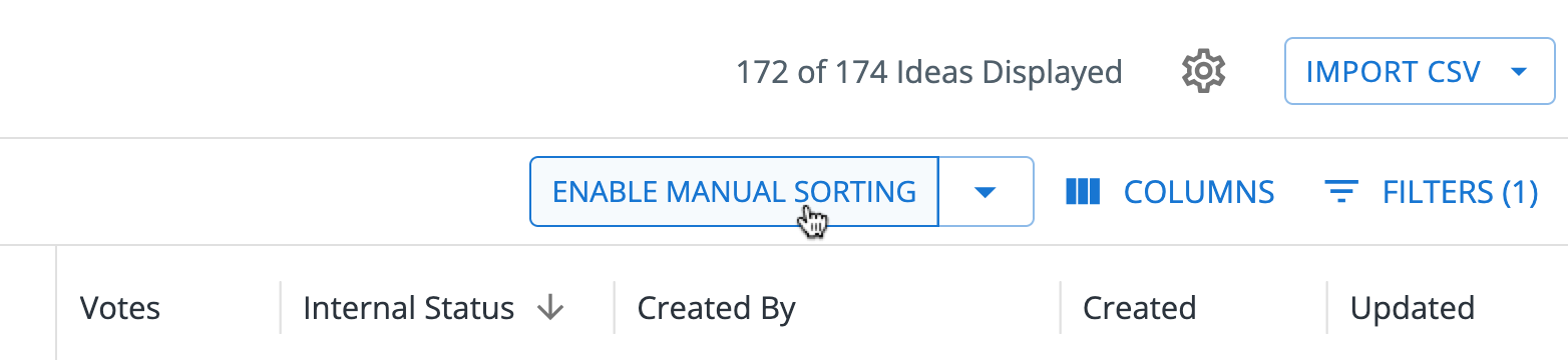 manual sort button