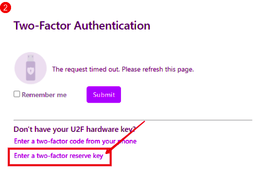 find Enter a two-factor reserve key link2.png