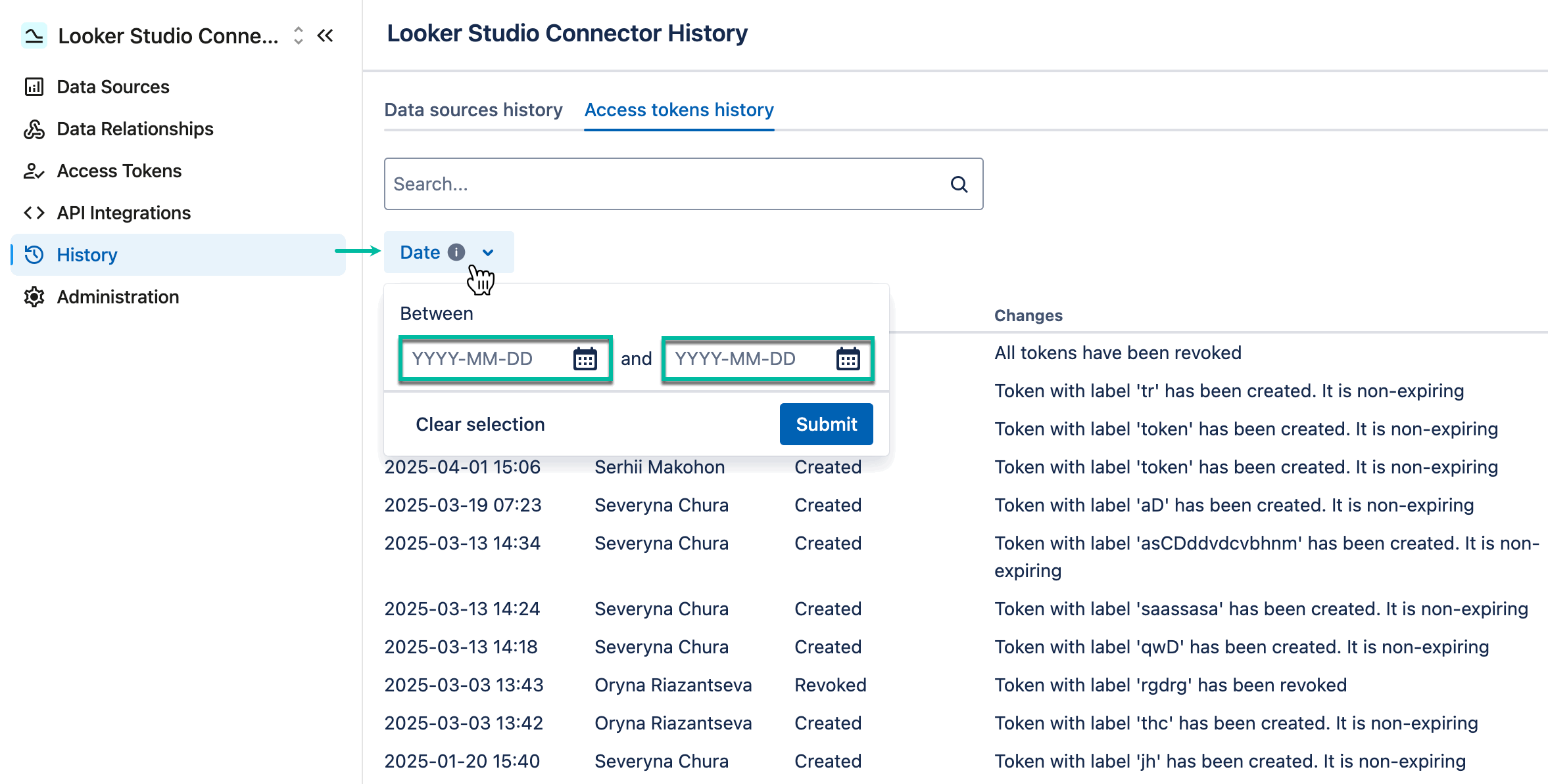 looker_connector_for_jira_by_tempo_history_pat_history_date.gif