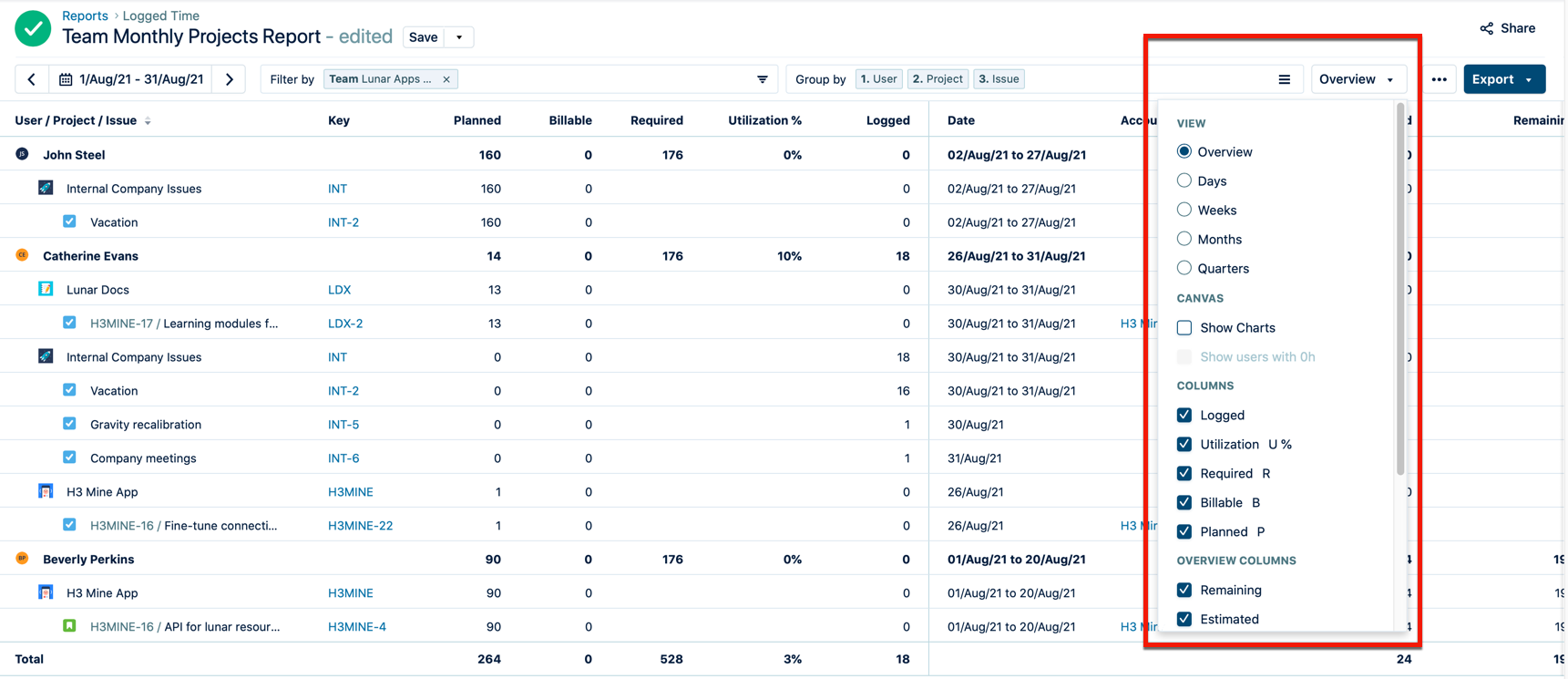 Adding data columns to a report