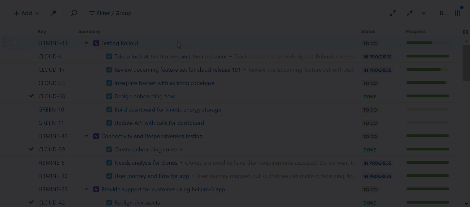 Adding a new filter to a structure