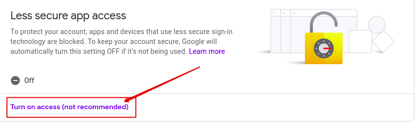 Turn on access for third-party applications as shown in the screenshots.1