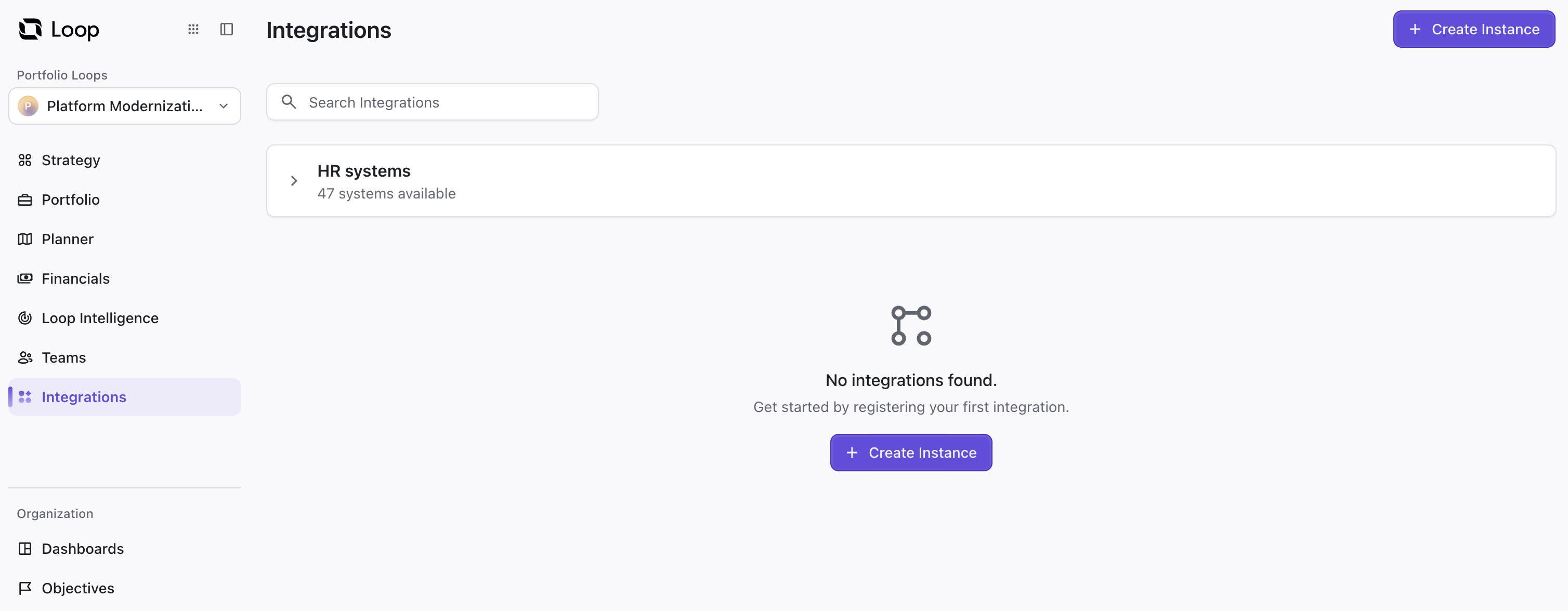 Integrations screen with no integrations set up.jpg