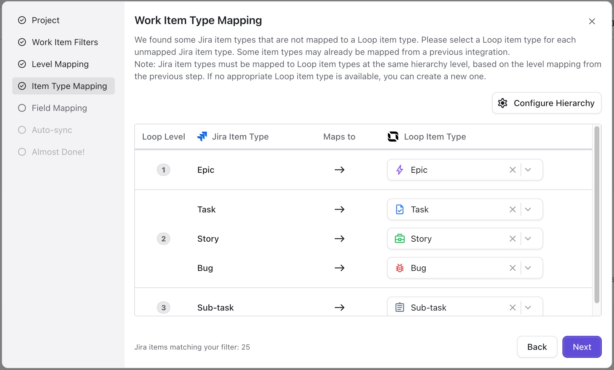 Connect Jira Instace wizard - Work Item type mapping.jpg