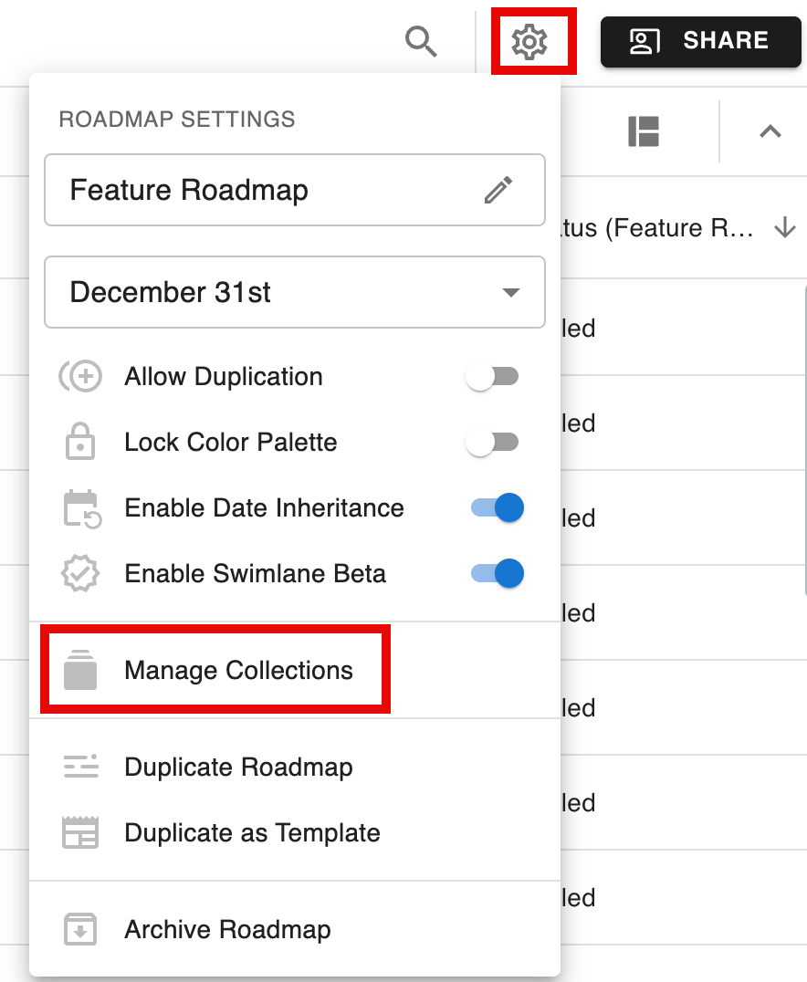 Manage Collections in the Settings menu.png