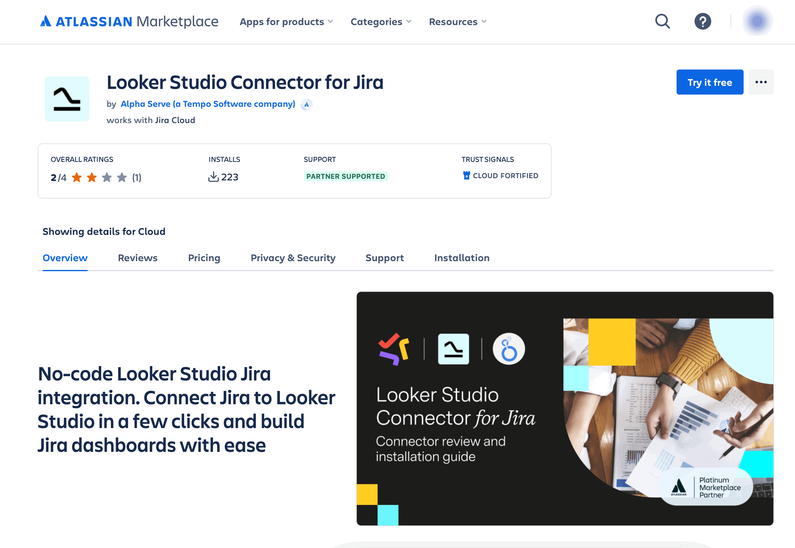 looker_connector_for_jira_by_tempo_explore_page.gif