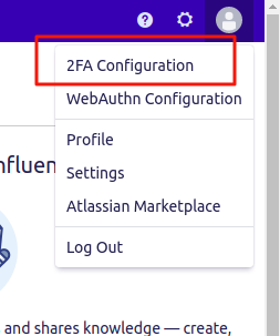 Click on your avatar at the top right of the page and select 2FA Configuration.png