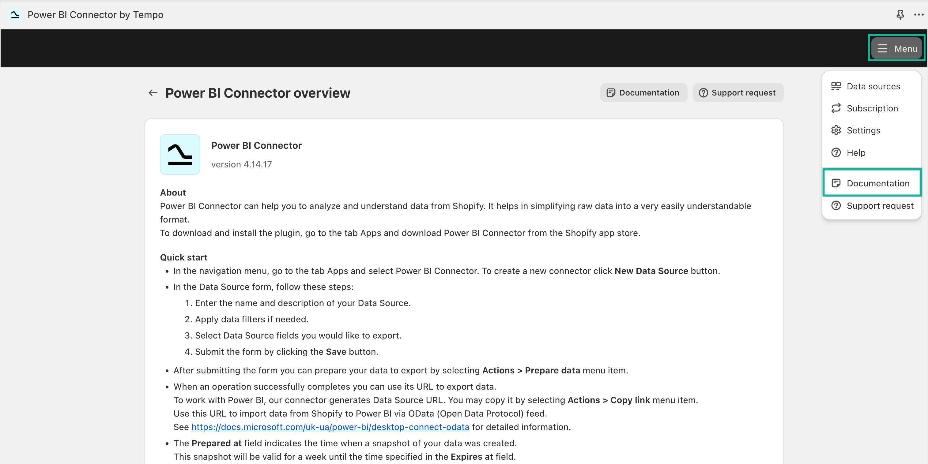 pbi-connector-for-shopify-by-tempo-menu-documentation.gif
