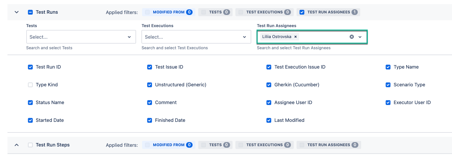 Test Run Assignees.gif