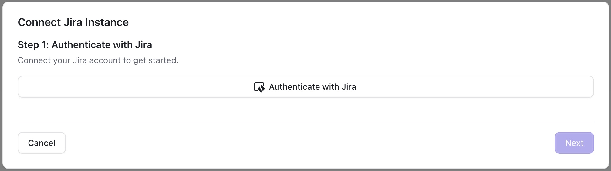 Connect Jira Instance wizard - Step 1 - Authentication.jpg