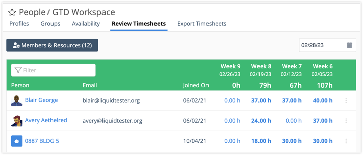 Set up Timesheet Review