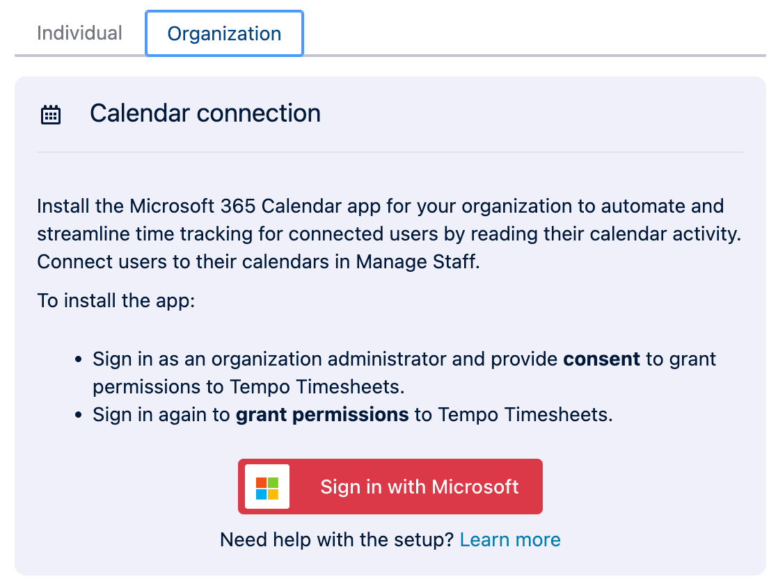 Sign in with Microsoft - organization screen