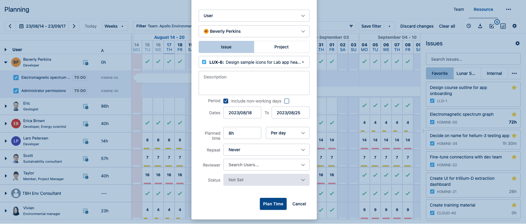 Planning time in Planner